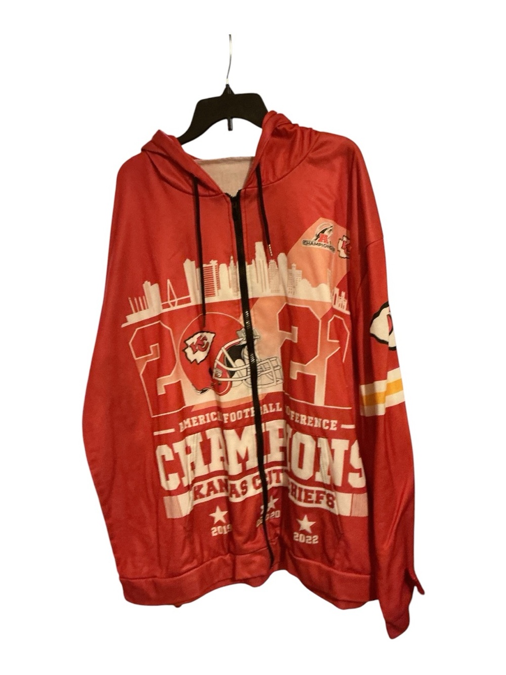 NFL Red Kansas City Chiefs 2022 Champions Zip Hoodie